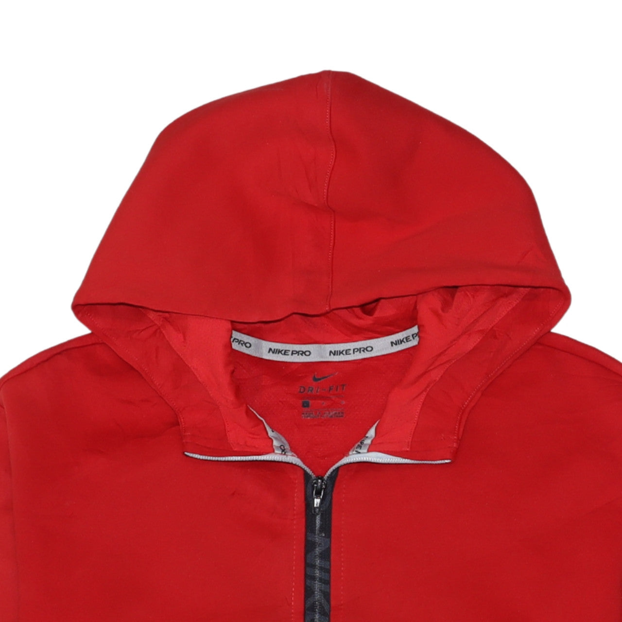 Mens UK Size L Nike Red Full Zip Hoodie