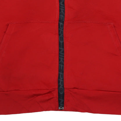 Mens UK Size L Nike Red Full Zip Hoodie