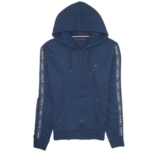 Mens UK Size M Tommy Hilfiger Blue Full Zip Hoodie