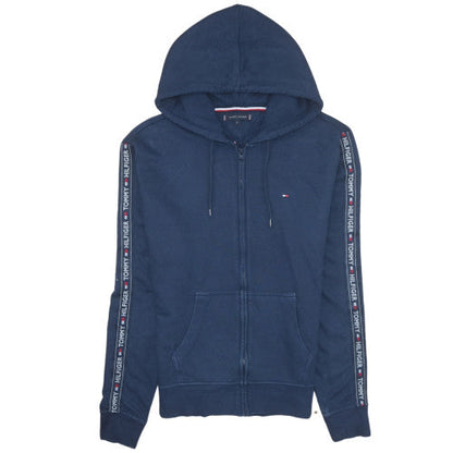 Mens UK Size M Tommy Hilfiger Blue Full Zip Hoodie