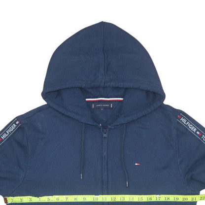 Mens UK Size M Tommy Hilfiger Blue Full Zip Hoodie