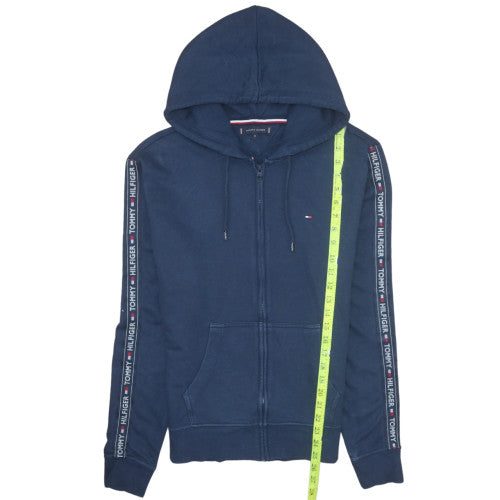 Mens UK Size M Tommy Hilfiger Blue Full Zip Hoodie
