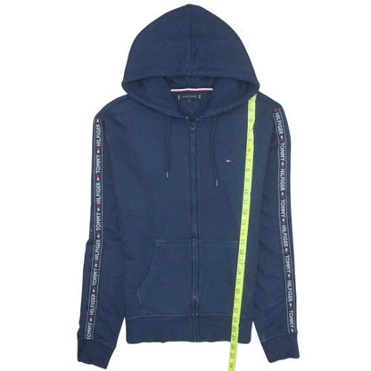 Mens UK Size M Tommy Hilfiger Blue Full Zip Hoodie