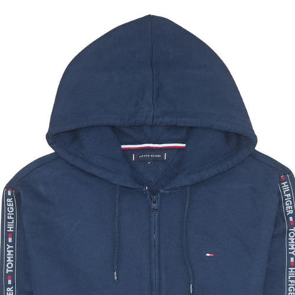 Mens UK Size M Tommy Hilfiger Blue Full Zip Hoodie