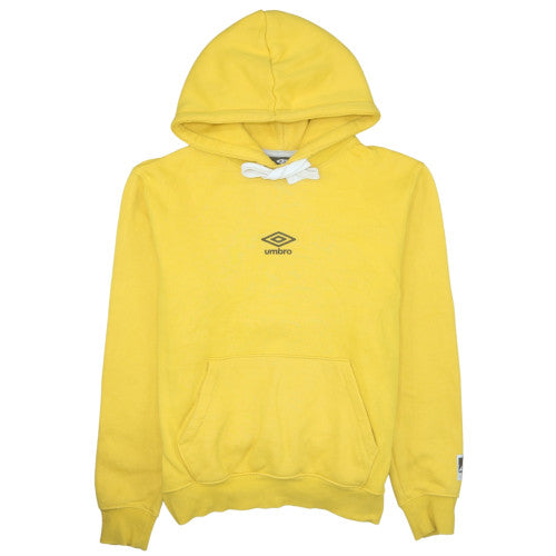 Mens UK Size M Umbro Yellow Pullover Hoodie
