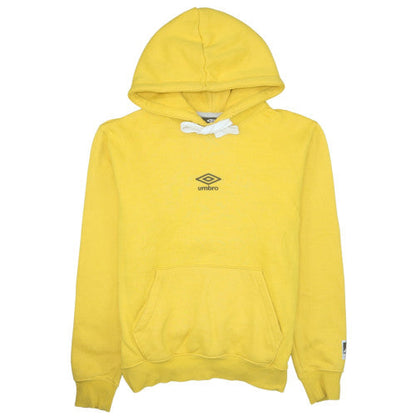 Mens UK Size M Umbro Yellow Pullover Hoodie