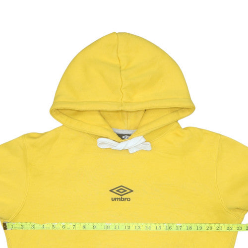 Mens UK Size M Umbro Yellow Pullover Hoodie
