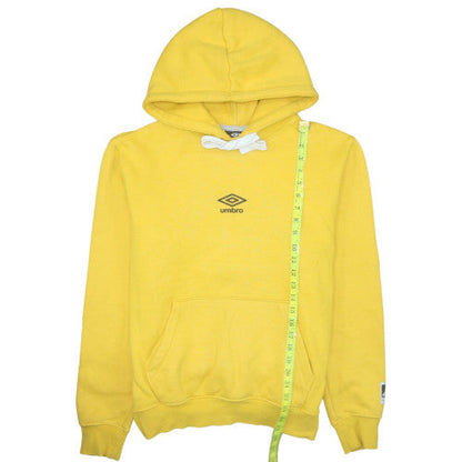 Mens UK Size M Umbro Yellow Pullover Hoodie