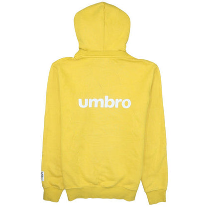 Mens UK Size M Umbro Yellow Pullover Hoodie
