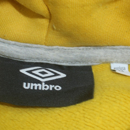 Mens UK Size M Umbro Yellow Pullover Hoodie