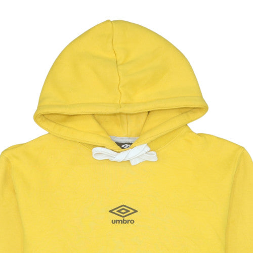 Mens UK Size M Umbro Yellow Pullover Hoodie