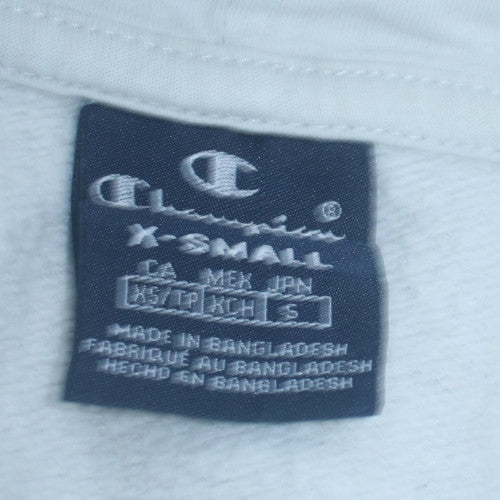 Mens UK Size XS Champion White Pullover Hoodie