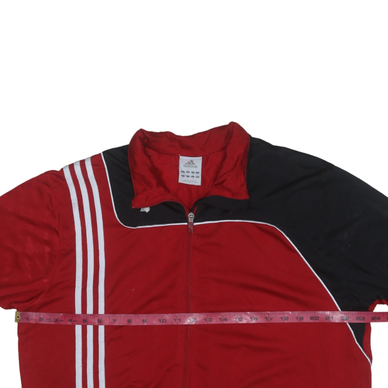 Mens UK Size M adidas Red Full Zip Sweatshirt