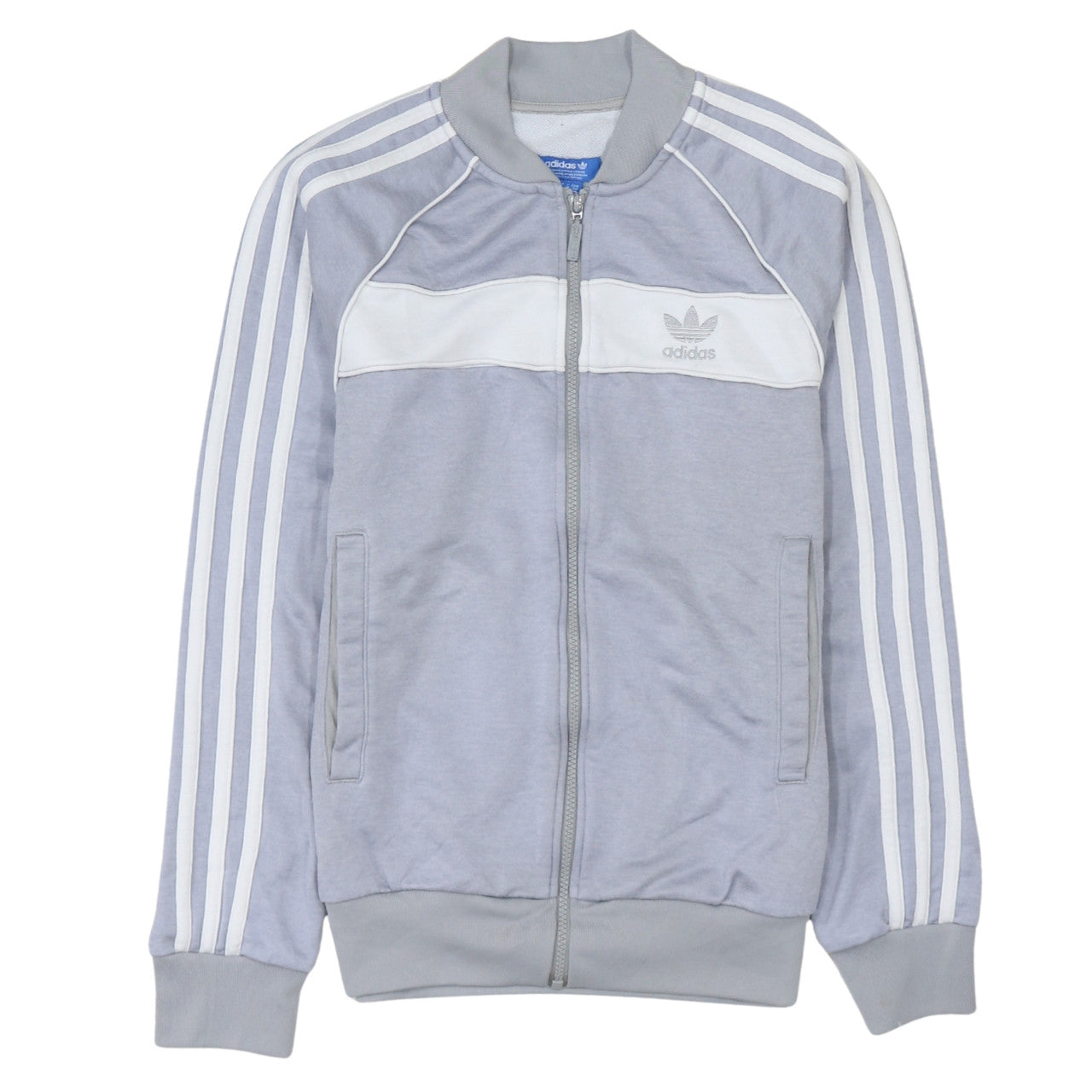 Mens UK Size S adidas Grey Full Zip Sweatshirt
