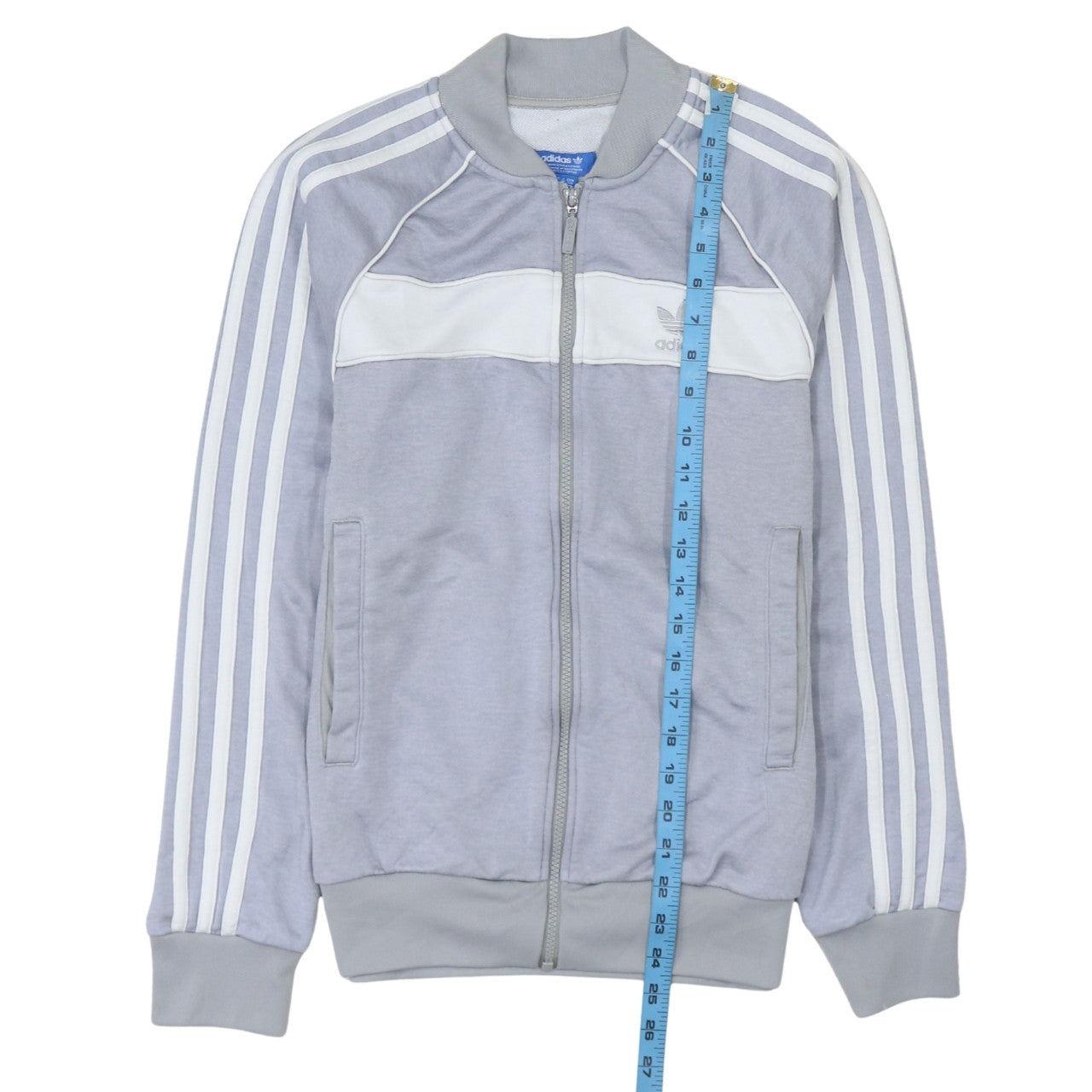 Mens UK Size S adidas Grey Full Zip Sweatshirt