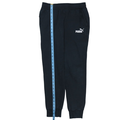 Mens UK Size S PUMA Regular Fit Jogger Black Trousers