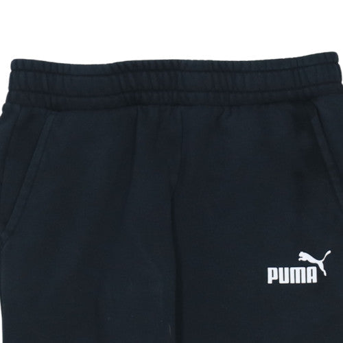 Mens UK Size S PUMA Regular Fit Jogger Black Trousers