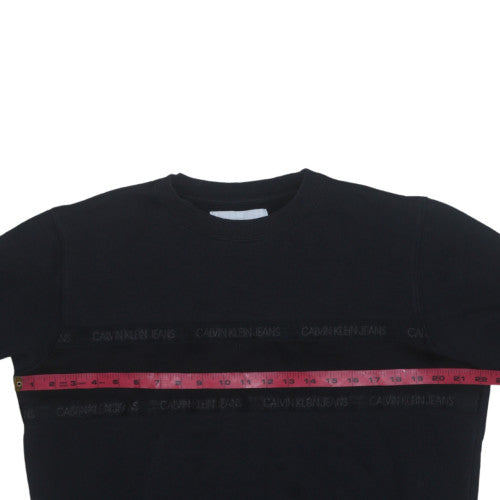 Mens UK Size M Calvin Klein Jeans Black Pullover Sweatshirt