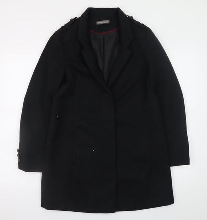 Version Originale Men's Black Mid-Length Overcoat Size 38 Classic Fit