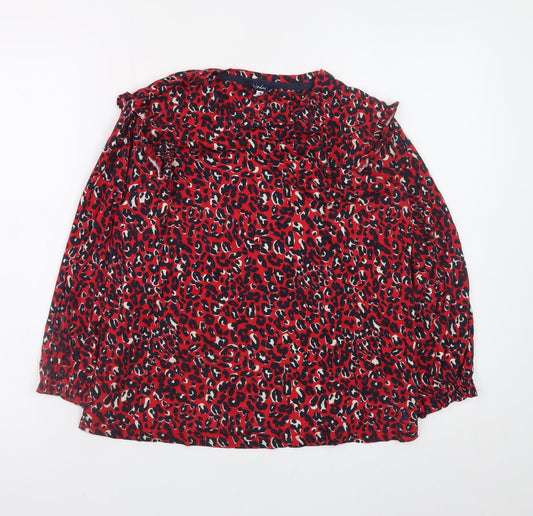 Womens UK Size 12 Joules Red Tunic Blouse