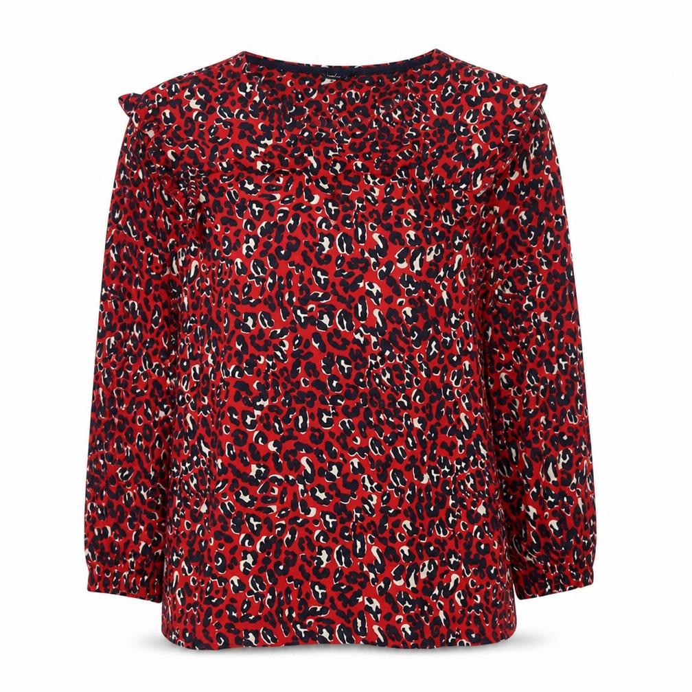 Womens UK Size 12 Joules Red Tunic Blouse