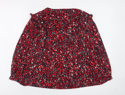 Womens UK Size 12 Joules Red Tunic Blouse