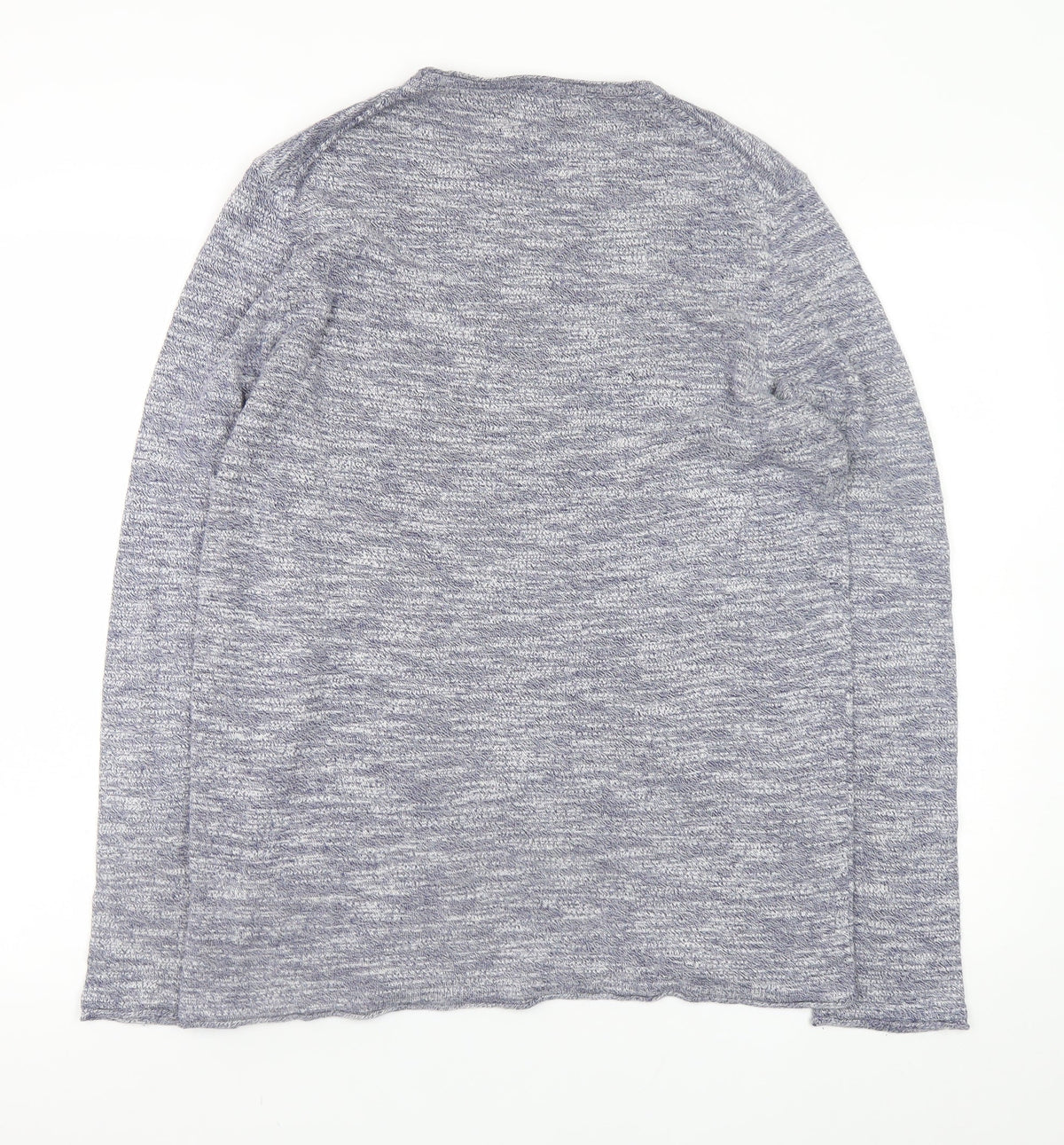 NN07 Men’s Grey Knit Cotton Blend Jumper L Crew Neck Pullover