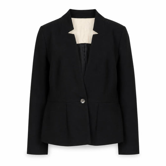 H&M Women's Black Blazer Jacket Size 8 Classic Business Style