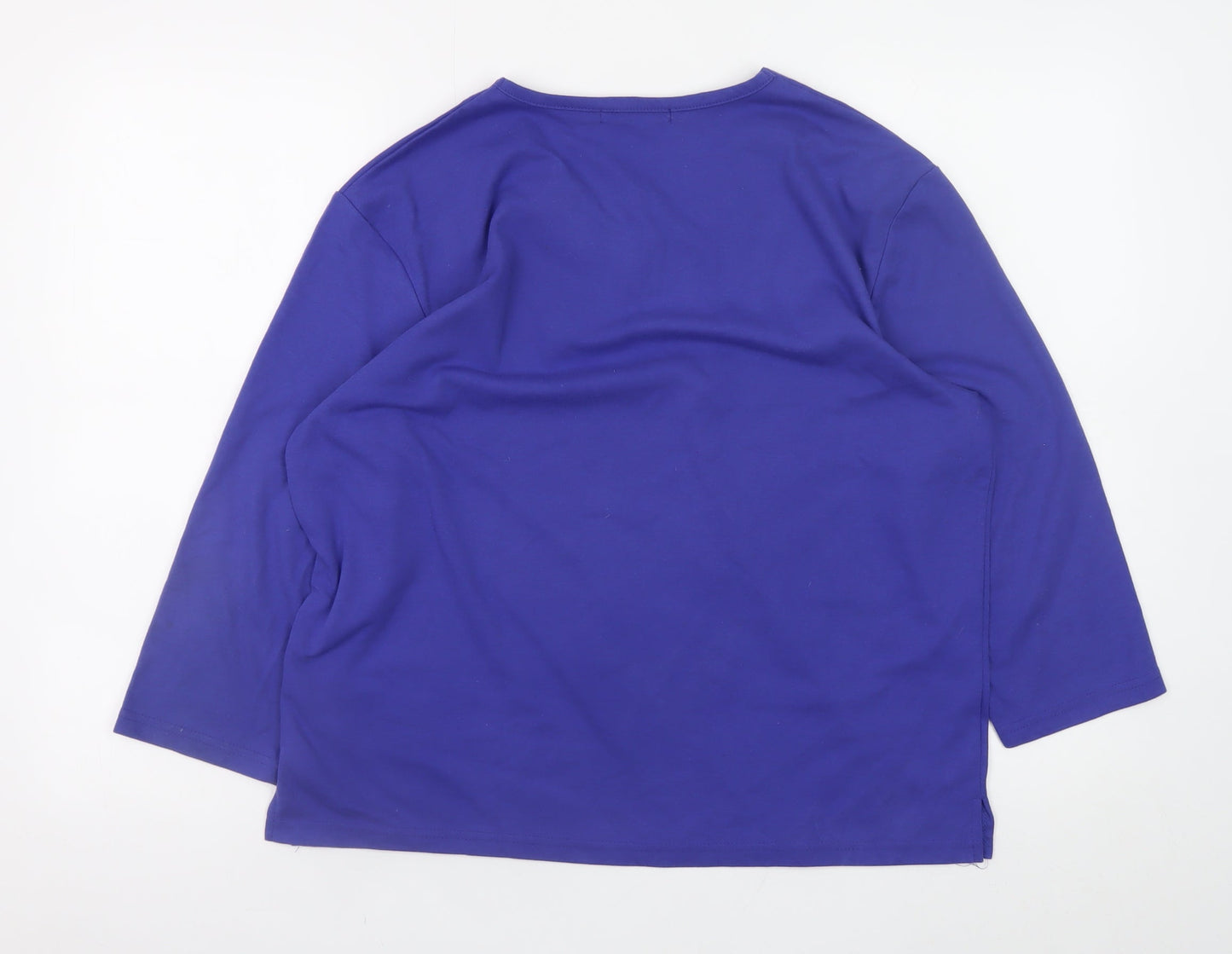 Womens UK Size 18 Poppy Purple Basic T-Shirt