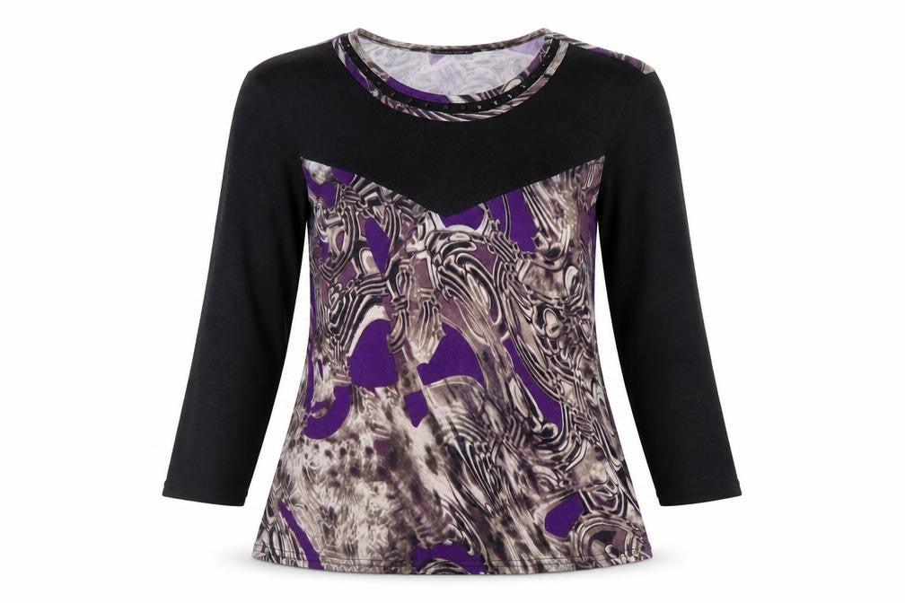 Womens UK Size 14 Jenny Loyd Multicoloured Jersey T-Shirt