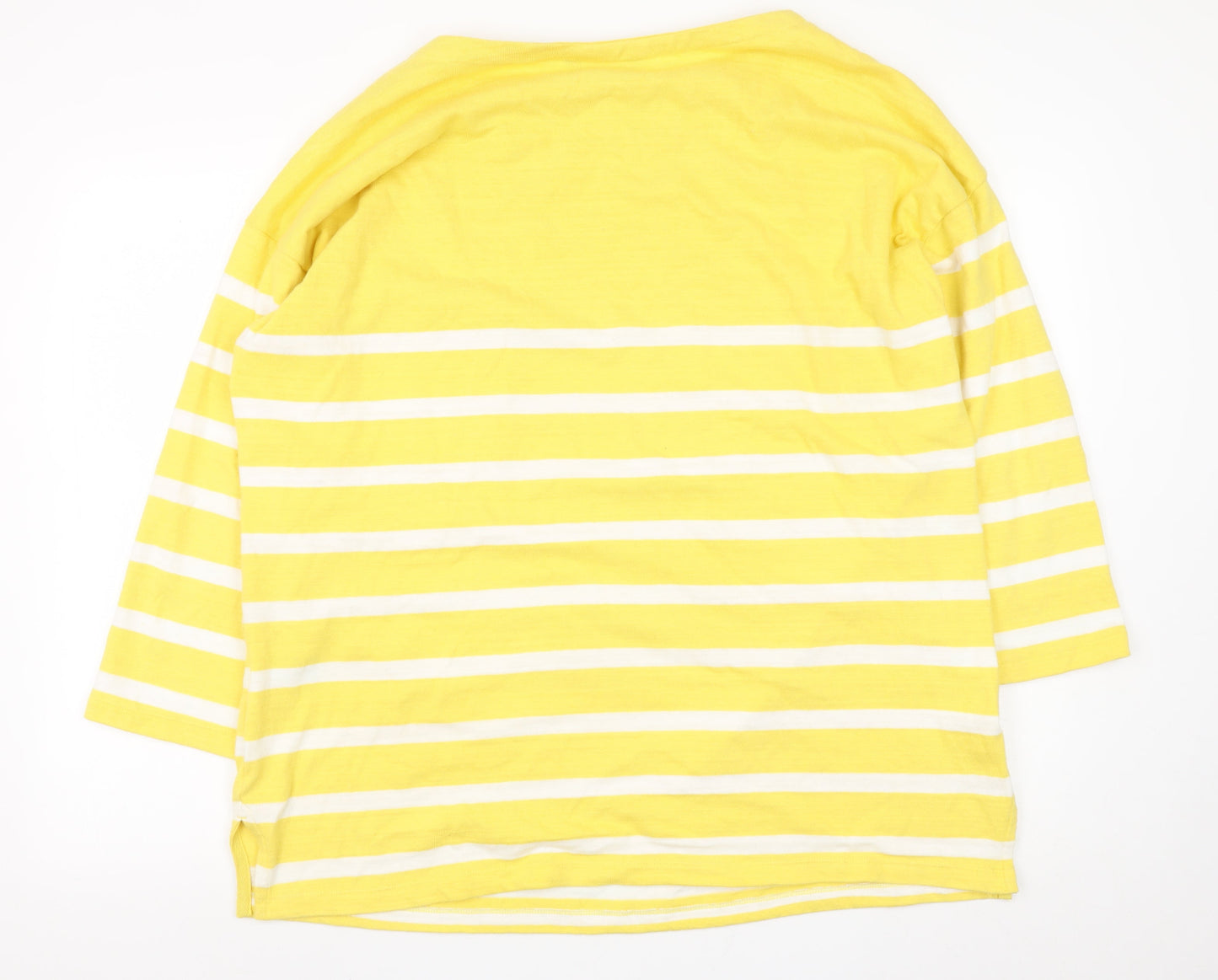 Womens UK Size 14 Marks and Spencer Yellow Basic T-Shirt