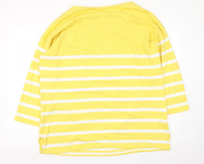 Womens UK Size 14 Marks and Spencer Yellow Basic T-Shirt