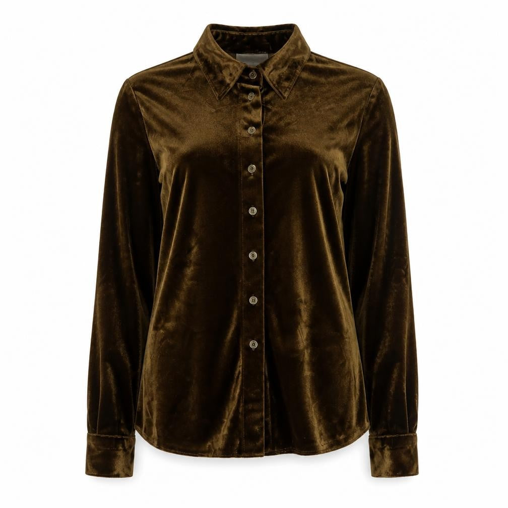 Womens UK Size 16 Casali Brown Classic Button-Up