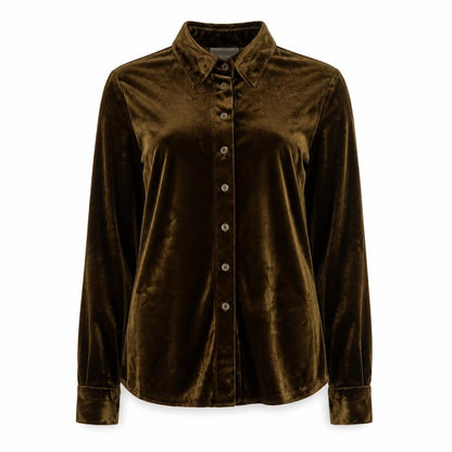 Womens UK Size 16 Casali Brown Classic Button-Up