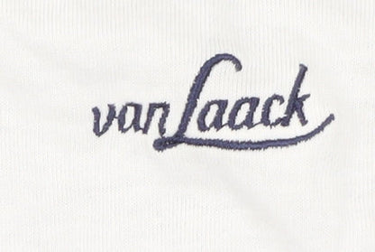 Van Laack Men's Blue V-Neck Long Sleeve Cotton Blend T-Shirt M