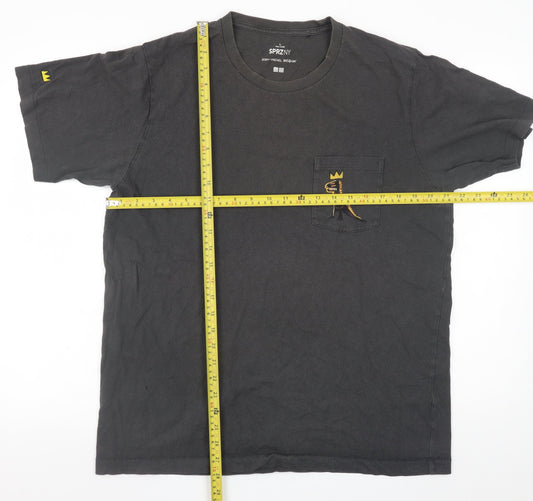 Uniqlo Men Black Jean-Michel Basquiat Art Graphic T-Shirt Size L
