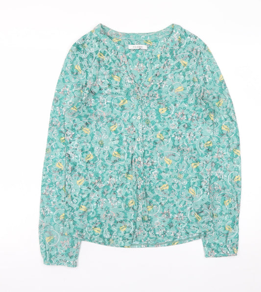 Womens UK Size 10 Marks and Spencer Green Basic Blouse