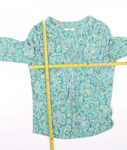 Womens UK Size 10 Marks and Spencer Green Basic Blouse