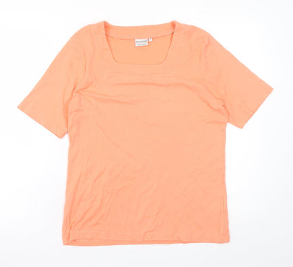 Womens UK Size L Signature Experience Orange Basic T-Shirt