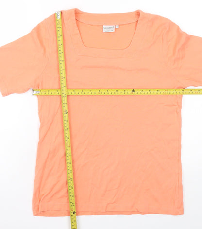 Womens UK Size L Signature Experience Orange Basic T-Shirt