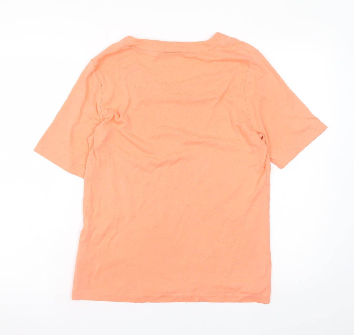 Womens UK Size L Signature Experience Orange Basic T-Shirt