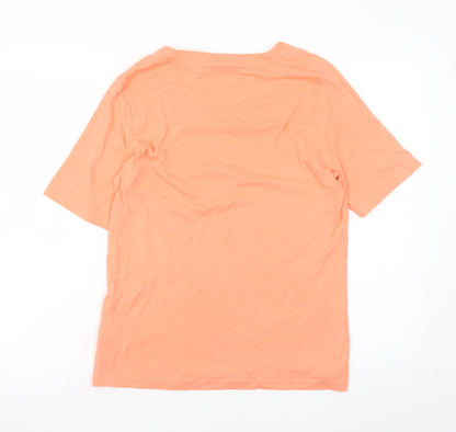 Womens UK Size L Signature Experience Orange Basic T-Shirt