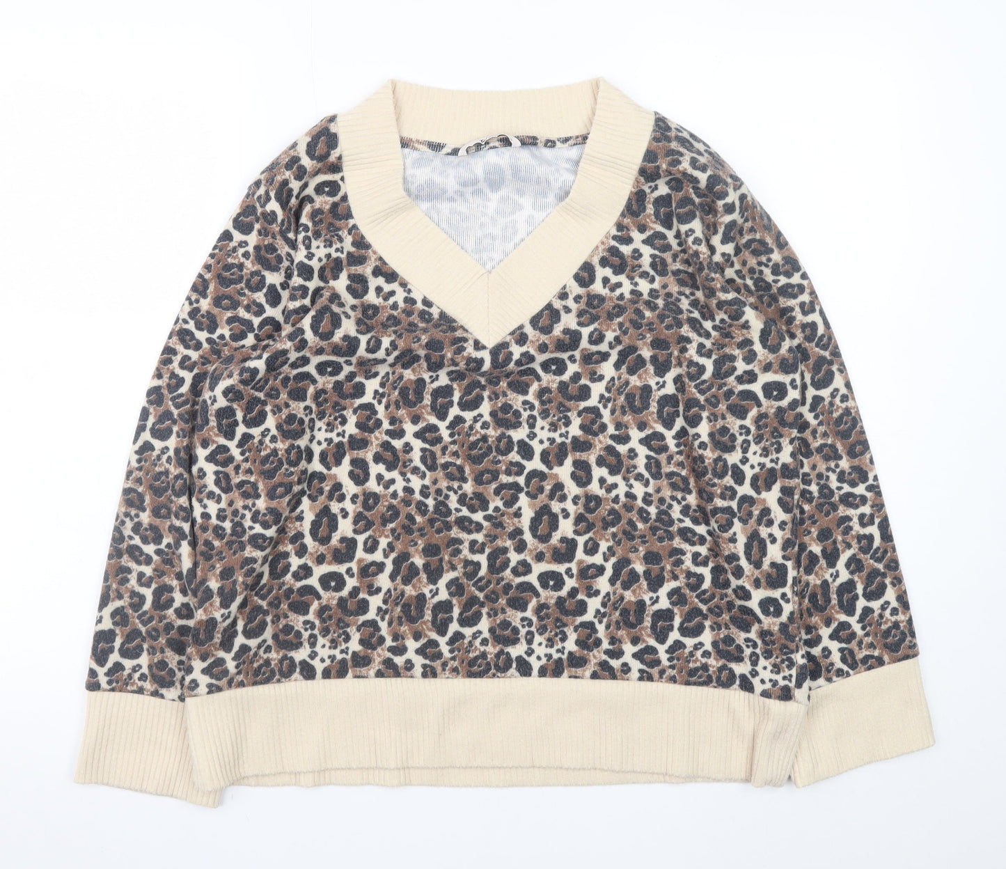 Womens UK Size M TU Beige Pullover Jumper