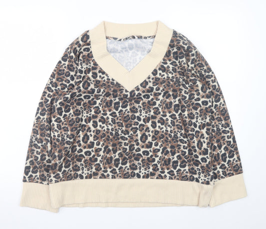 Womens UK Size M TU Beige Pullover Jumper