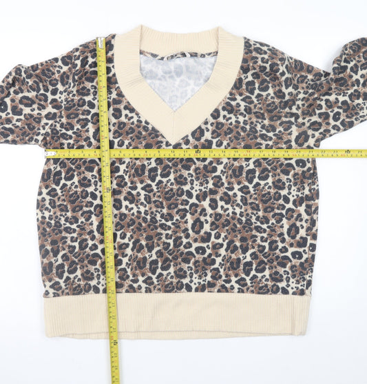 Womens UK Size M TU Beige Pullover Jumper