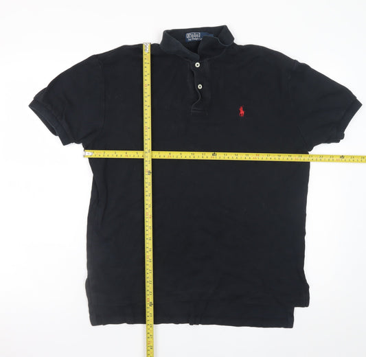 Ralph Lauren Men's Black Collared Short Sleeve Polo T-Shirt Size S