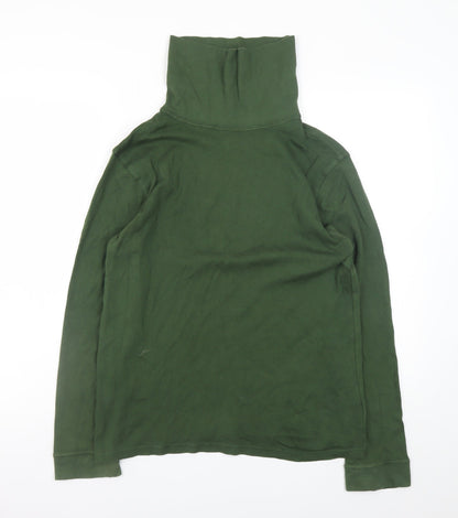 Mountain Warehouse Men's Green Roll Neck Long Sleeve T-Shirt Size L