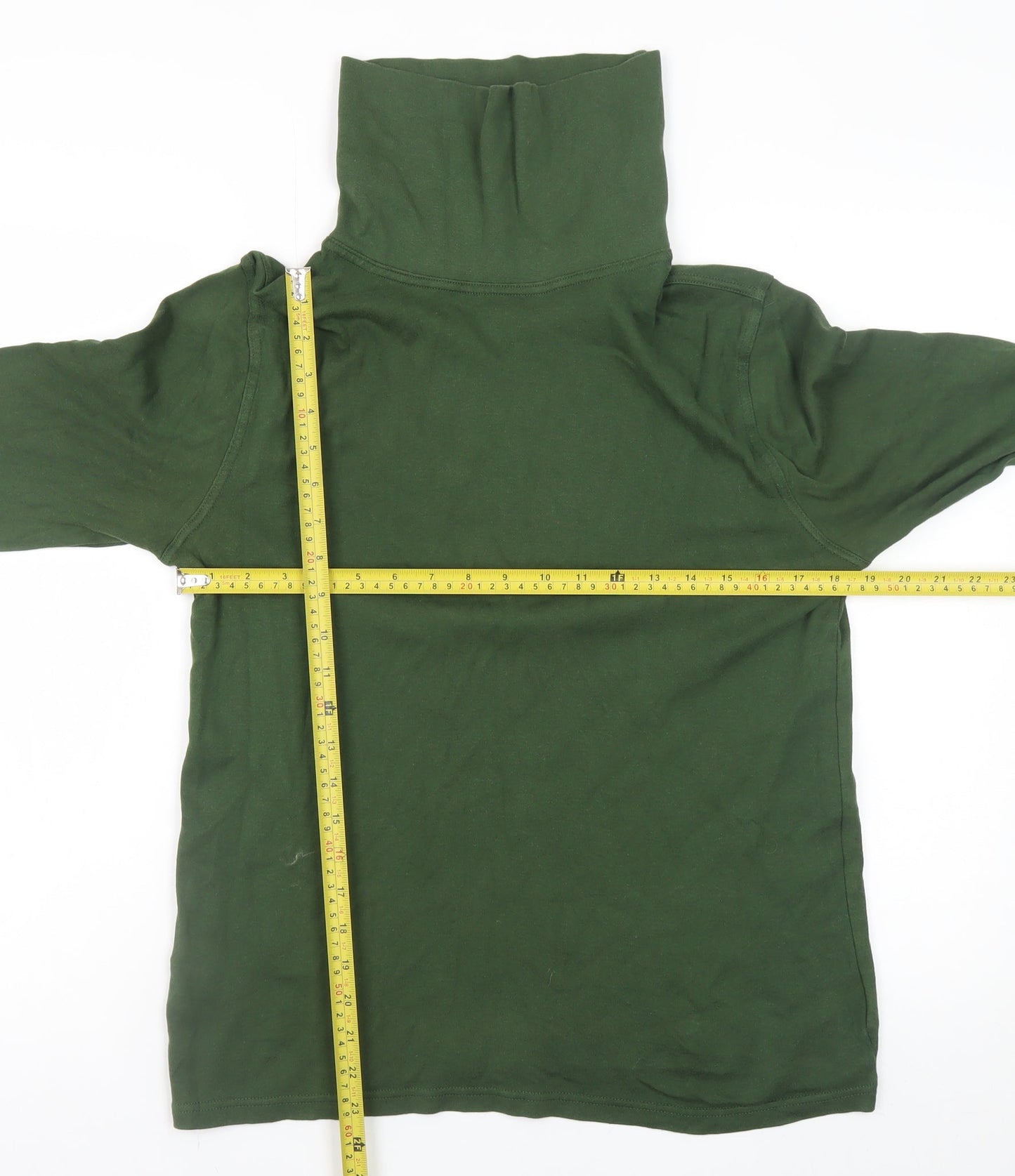 Mountain Warehouse Men's Green Roll Neck Long Sleeve T-Shirt Size L