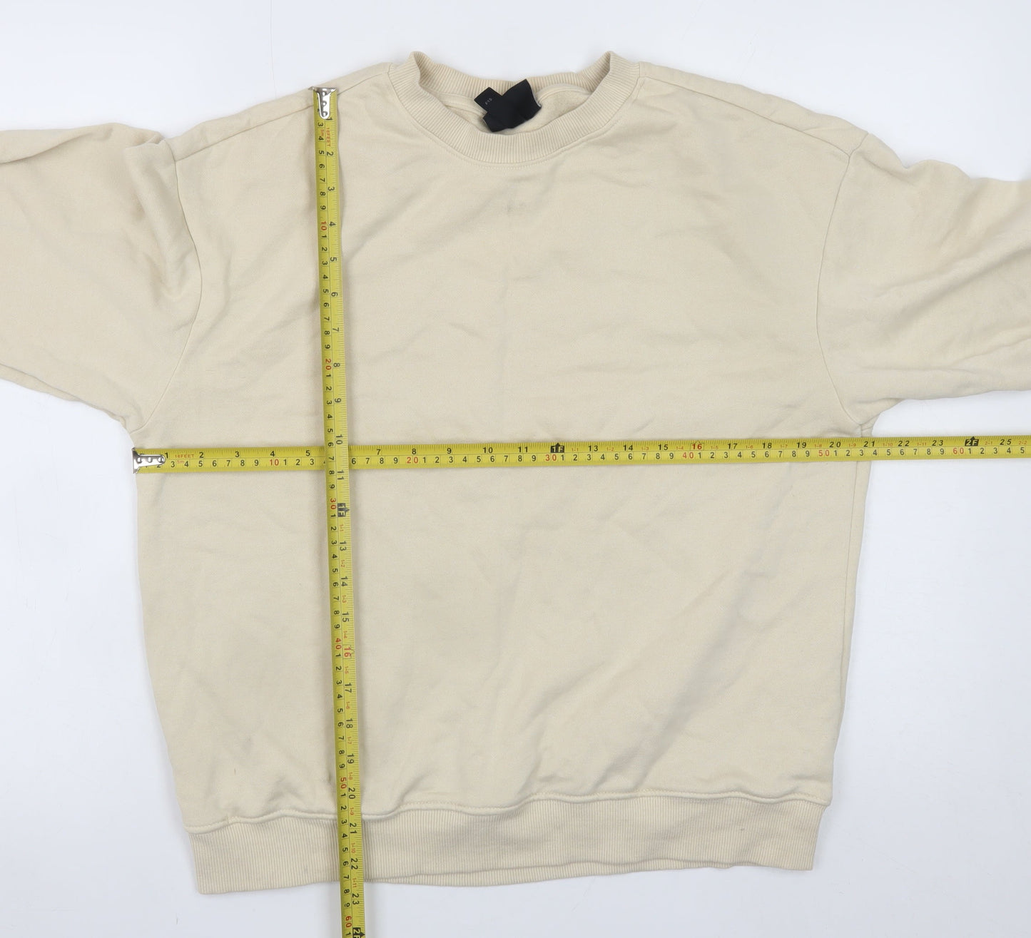 Mens UK Size XS H&M Beige Pullover Sweatshirt
