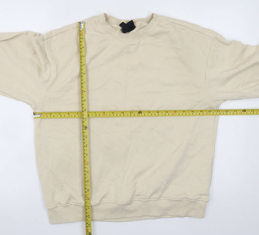 Mens UK Size XS H&M Beige Pullover Sweatshirt